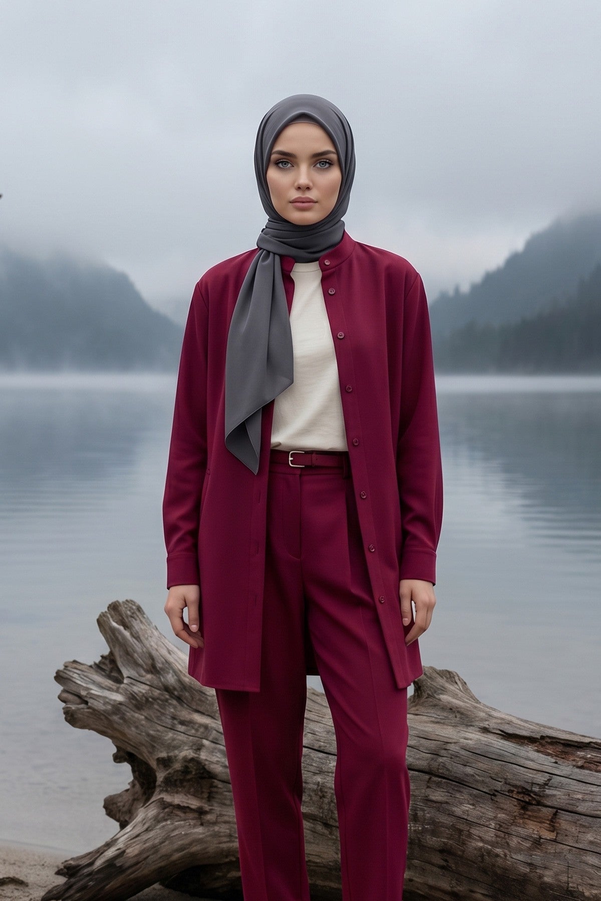 Premium Crepe Hijab Shawl, Soft Non-Slip Ready-to-Wear Modest Scarf,PS-63