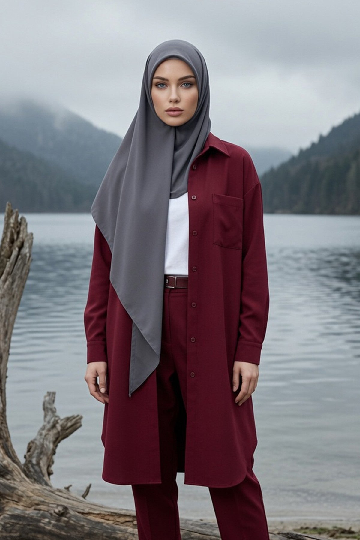 Premium Crepe Hijab Shawl, Soft Non-Slip Ready-to-Wear Modest Scarf,PS-63