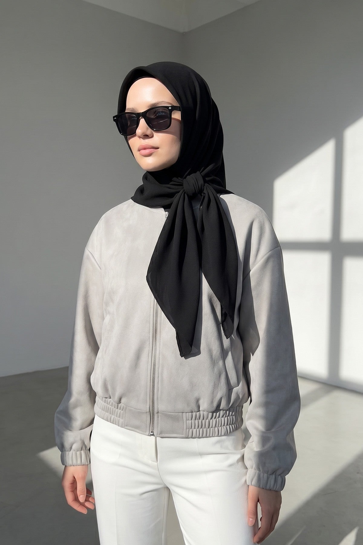 Premium Crepe Hijab Shawl, Soft Non-Slip Ready-to-Wear Modest Scarf,PS-63
