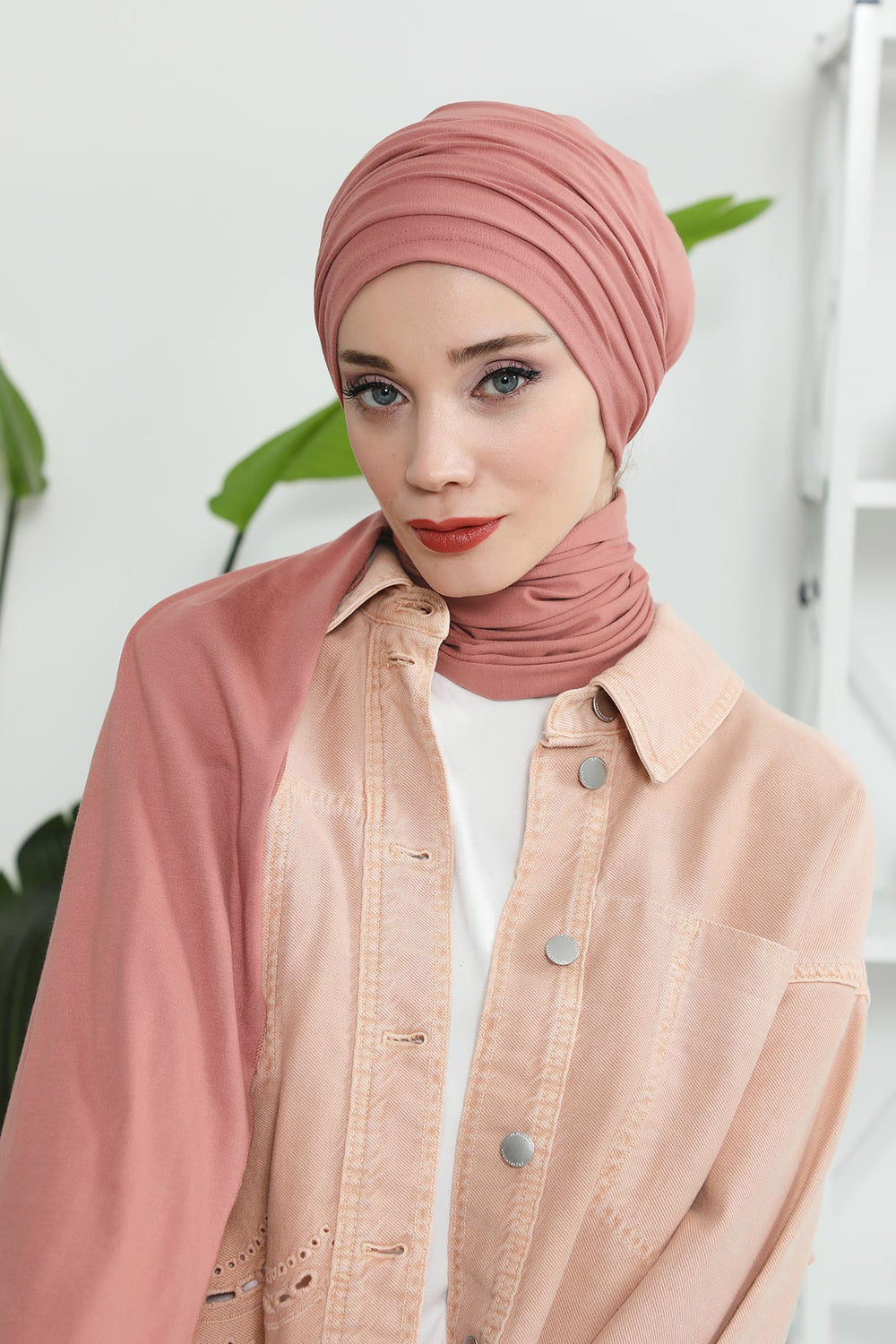 Premium Jersey Shawl Hijab for Women, Easy to Wear Cotton Headscarf, Lightweight and Breathable Instant Jersey Shawl, Mother's Day Gift,BT-1