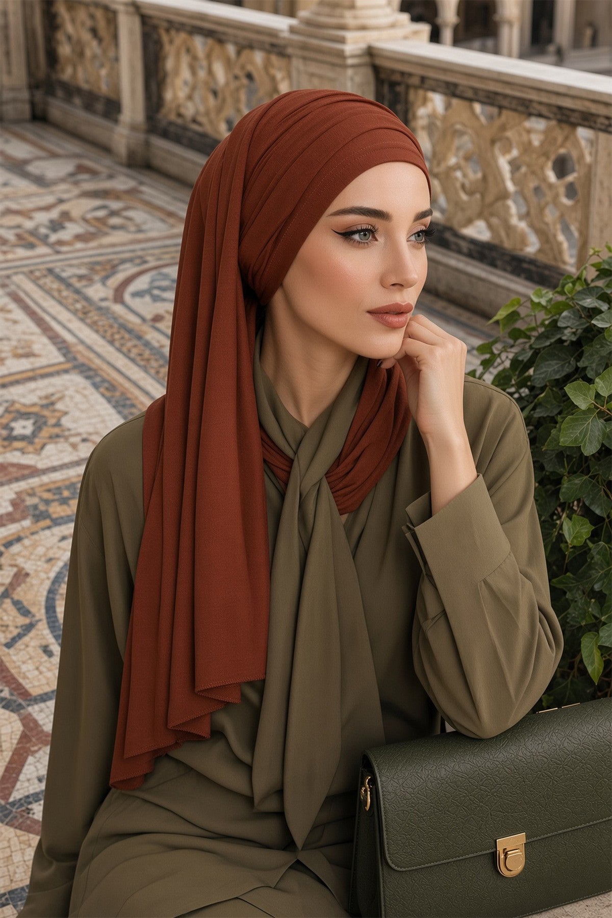 Premium Jersey Shawl Hijab for Women, Easy to Wear Cotton Headscarf, Lightweight and Breathable Instant Jersey Shawl, Mother's Day Gift,BT-1