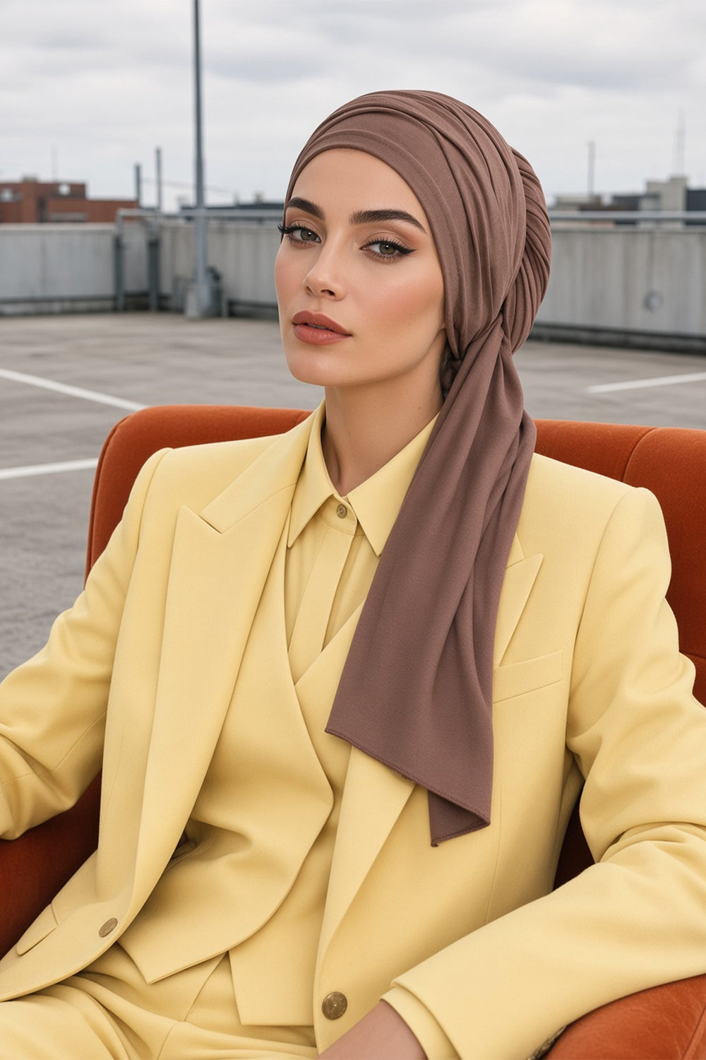 Premium Jersey Shawl Hijab for Women, Easy to Wear Cotton Headscarf, Lightweight and Breathable Instant Jersey Shawl, Mother's Day Gift,BT-1 Chocolate