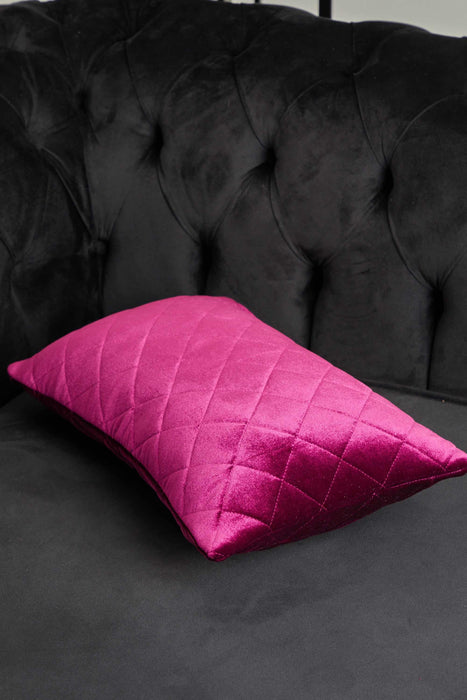 Quilted Lumbar Pillow Cover, Sophisticated High Quality Velvet Throw Pillow Covers with Multiple Color Options for Elegant Home Decors,K-329