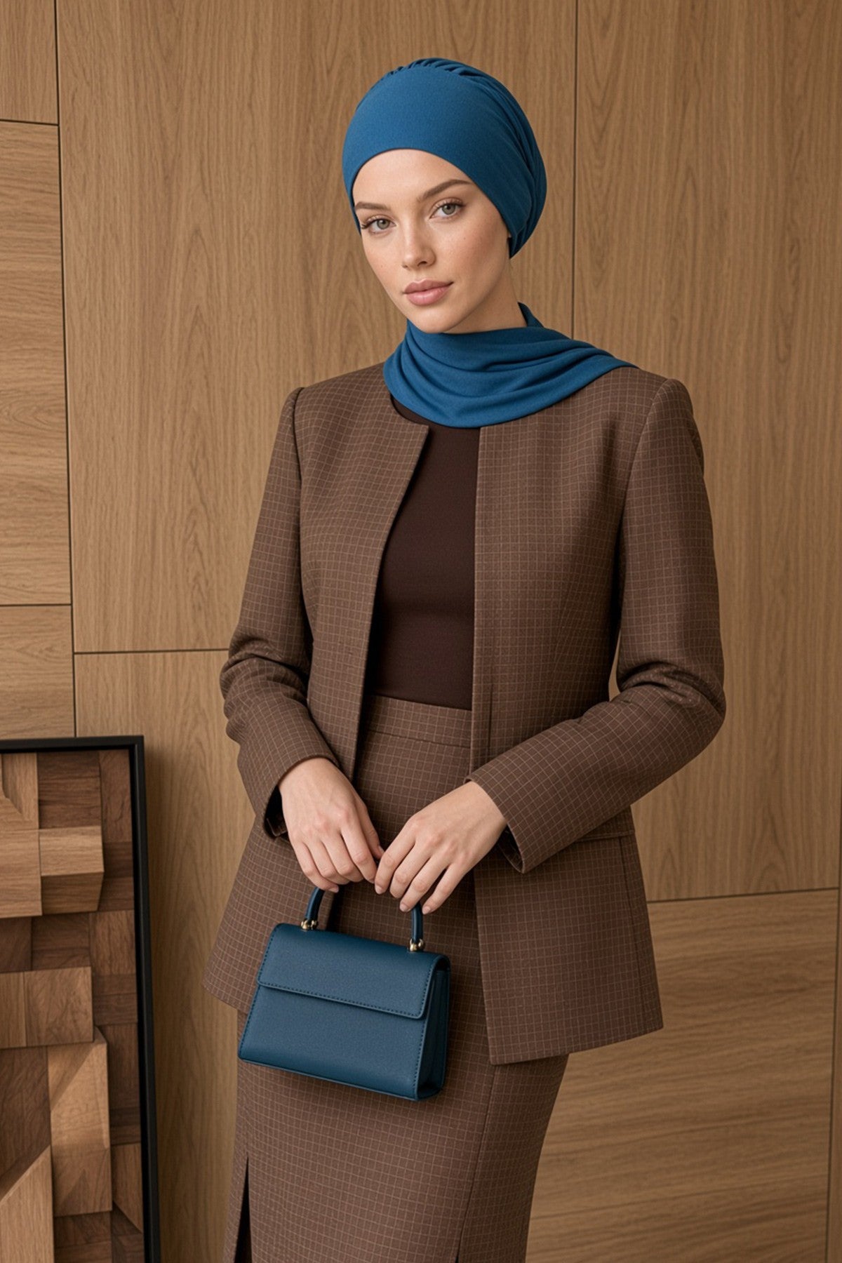 Ready to Wear Cotton Hijab Turban, Lightweight Pre-Tied Headscarf with Lycra, Easy Slip-On Modest Head Cover,HT-96