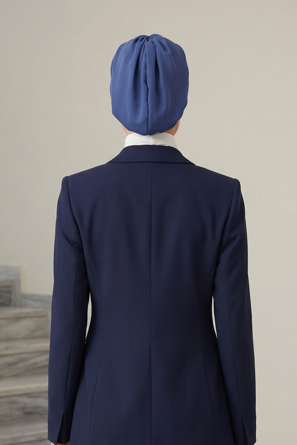 Ready-to-Wear Draped Crepe Hijab Bonnet, Elegant Instant Modest Head Covering,B-102KR