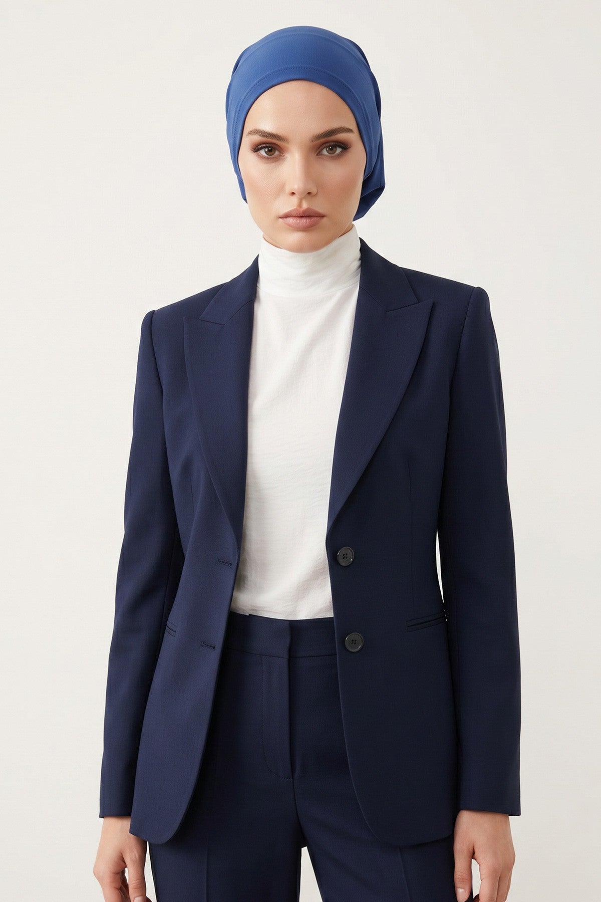 Ready-to-Wear Draped Crepe Hijab Bonnet, Elegant Instant Modest Head Covering,B-102KR