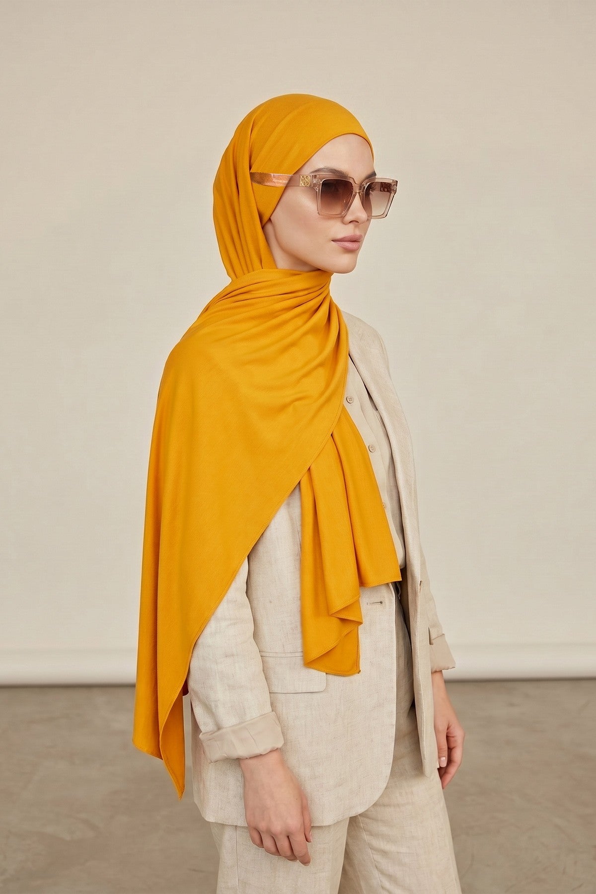 Ready-to-Wear Jersey Hijab with Eyewear & Headphone Openings,PS-94