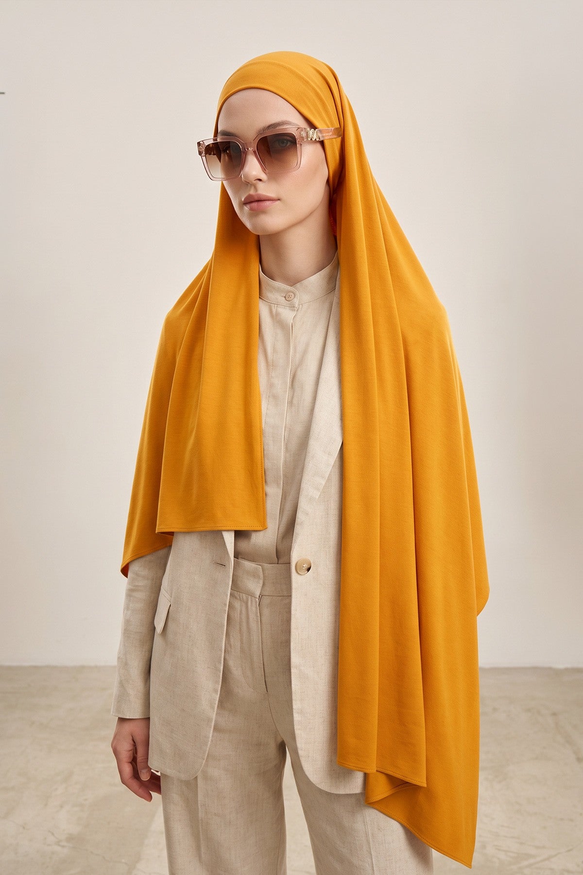 Ready-to-Wear Jersey Hijab with Eyewear & Headphone Openings,PS-94