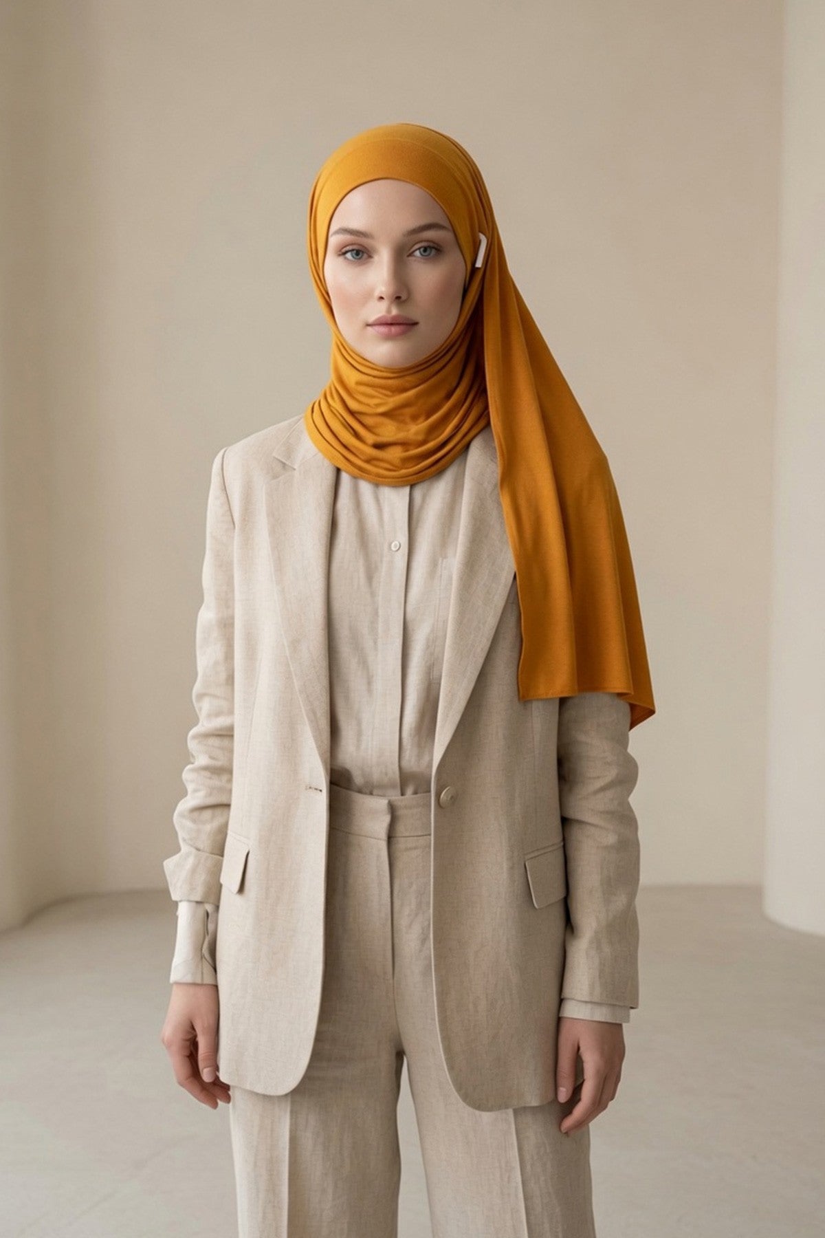 Ready-to-Wear Jersey Hijab with Eyewear & Headphone Openings,PS-94