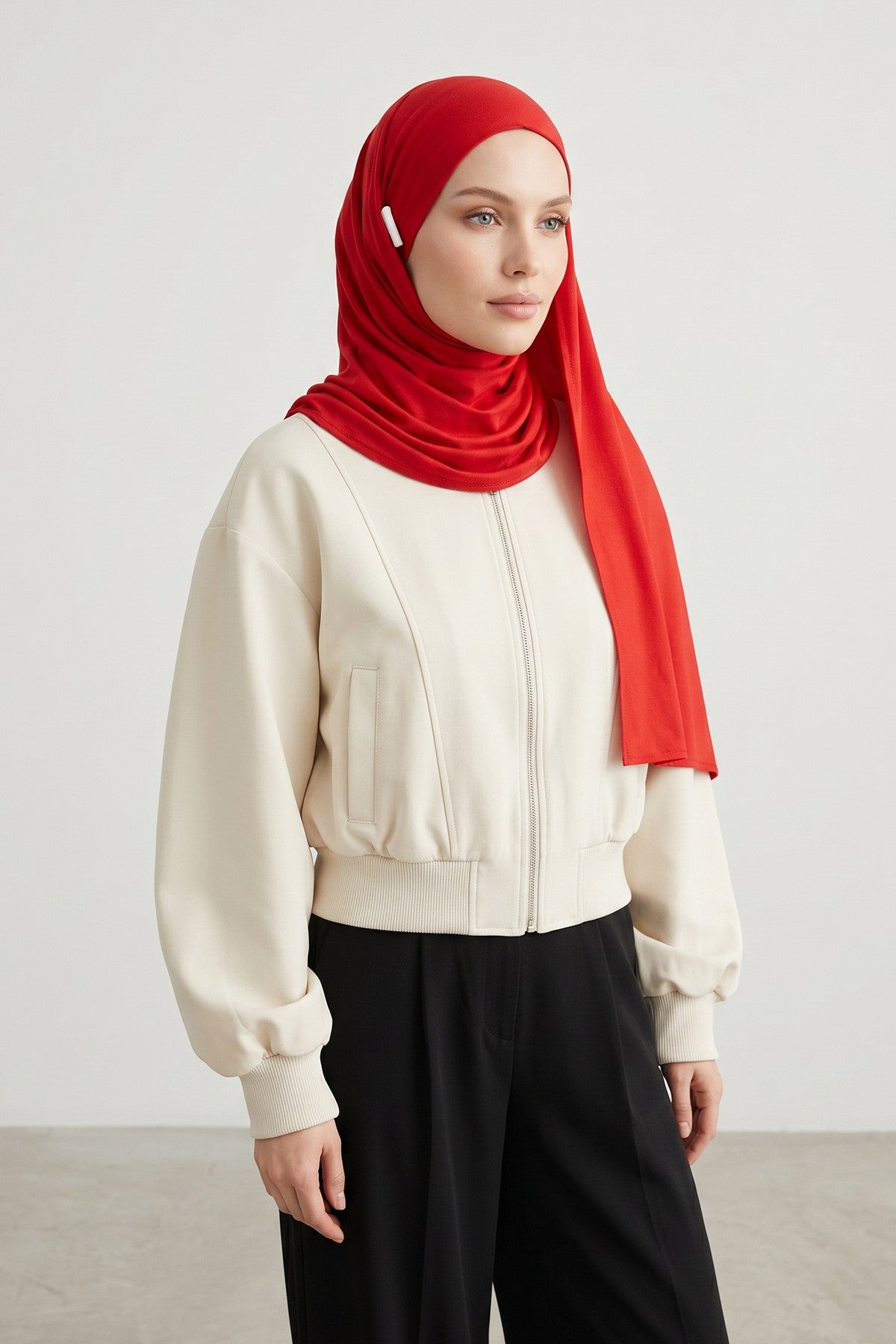 Ready-to-Wear Jersey Hijab with Eyewear & Headphone Openings,PS-94
