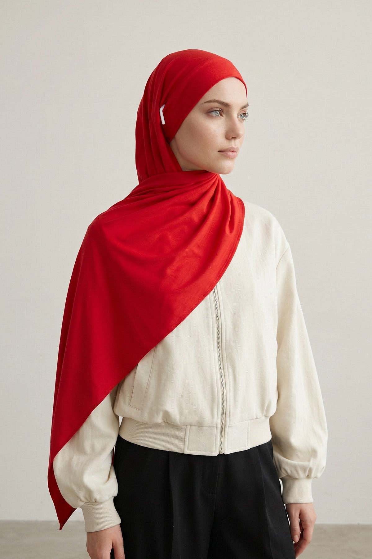 Ready-to-Wear Jersey Hijab with Eyewear & Headphone Openings,PS-94