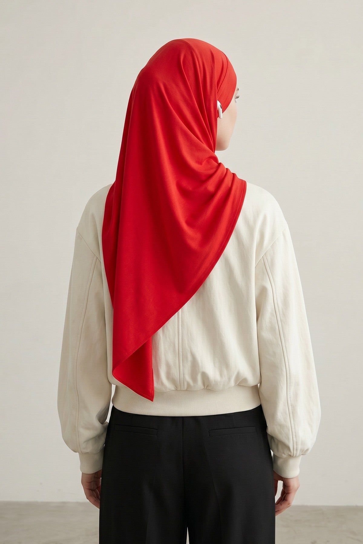 Ready-to-Wear Jersey Hijab with Eyewear & Headphone Openings,PS-94