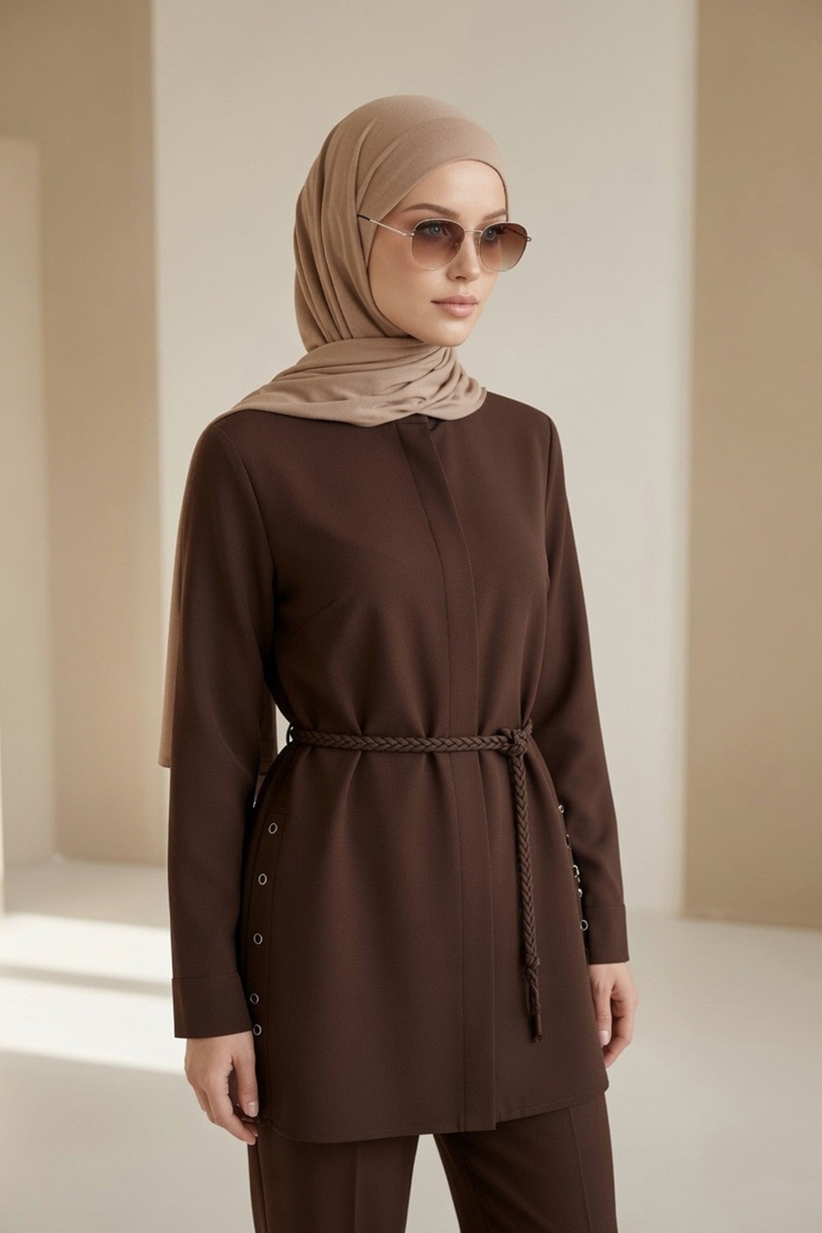Ready-to-Wear Jersey Hijab with Eyewear & Headphone Openings,PS-94