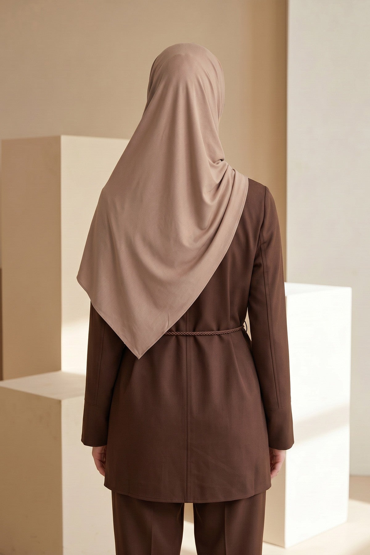 Ready-to-Wear Jersey Hijab with Eyewear & Headphone Openings,PS-94