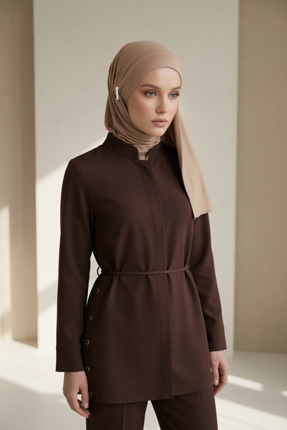 Ready-to-Wear Jersey Hijab with Eyewear & Headphone Openings,PS-94