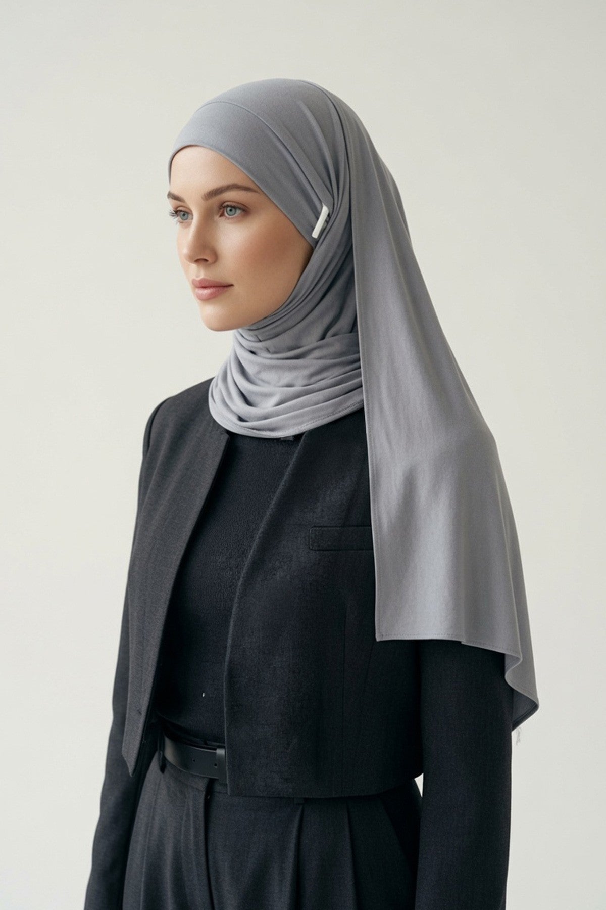 Ready-to-Wear Jersey Hijab with Eyewear & Headphone Openings,PS-94