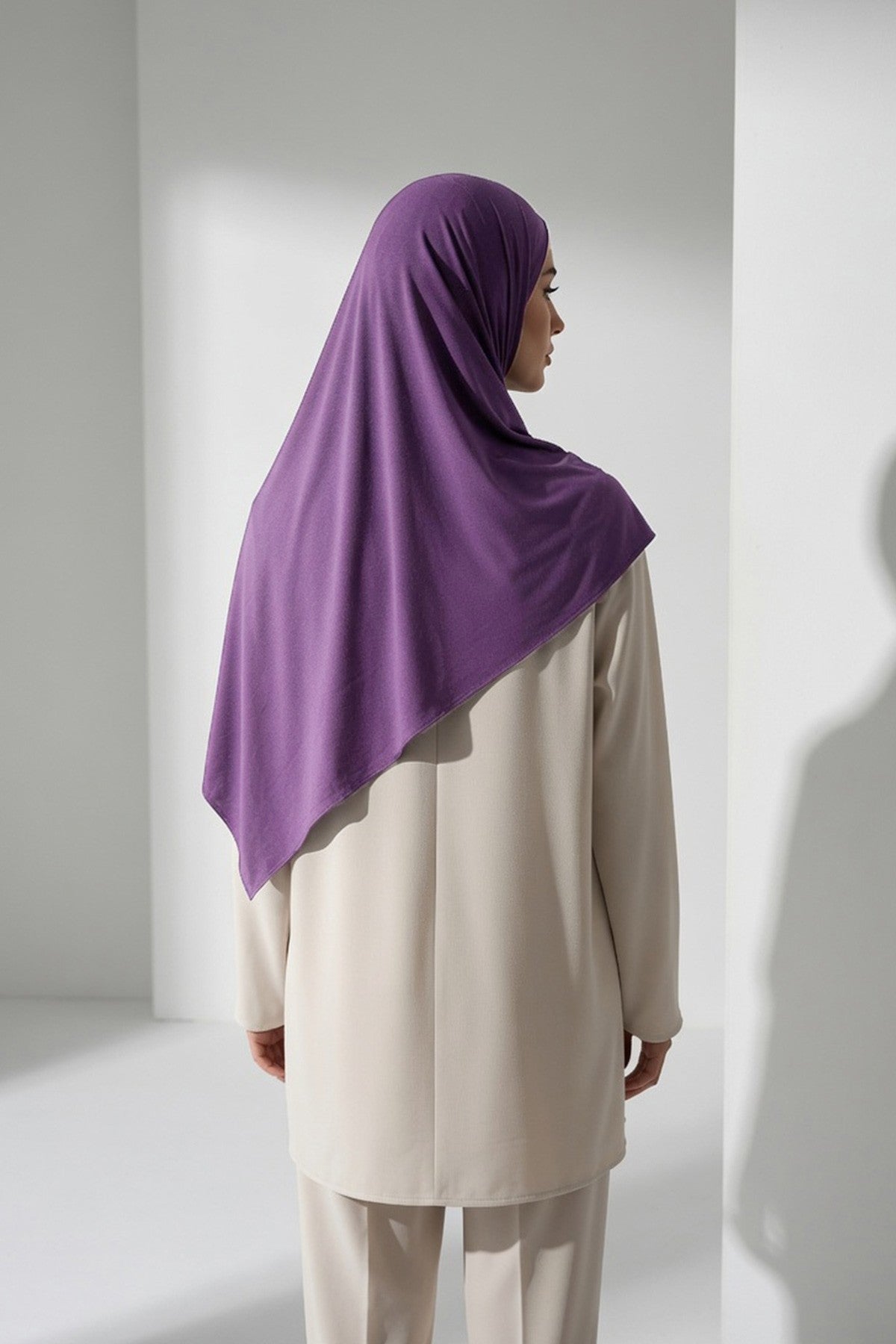 Ready-to-Wear Jersey Hijab with Eyewear & Headphone Openings,PS-94