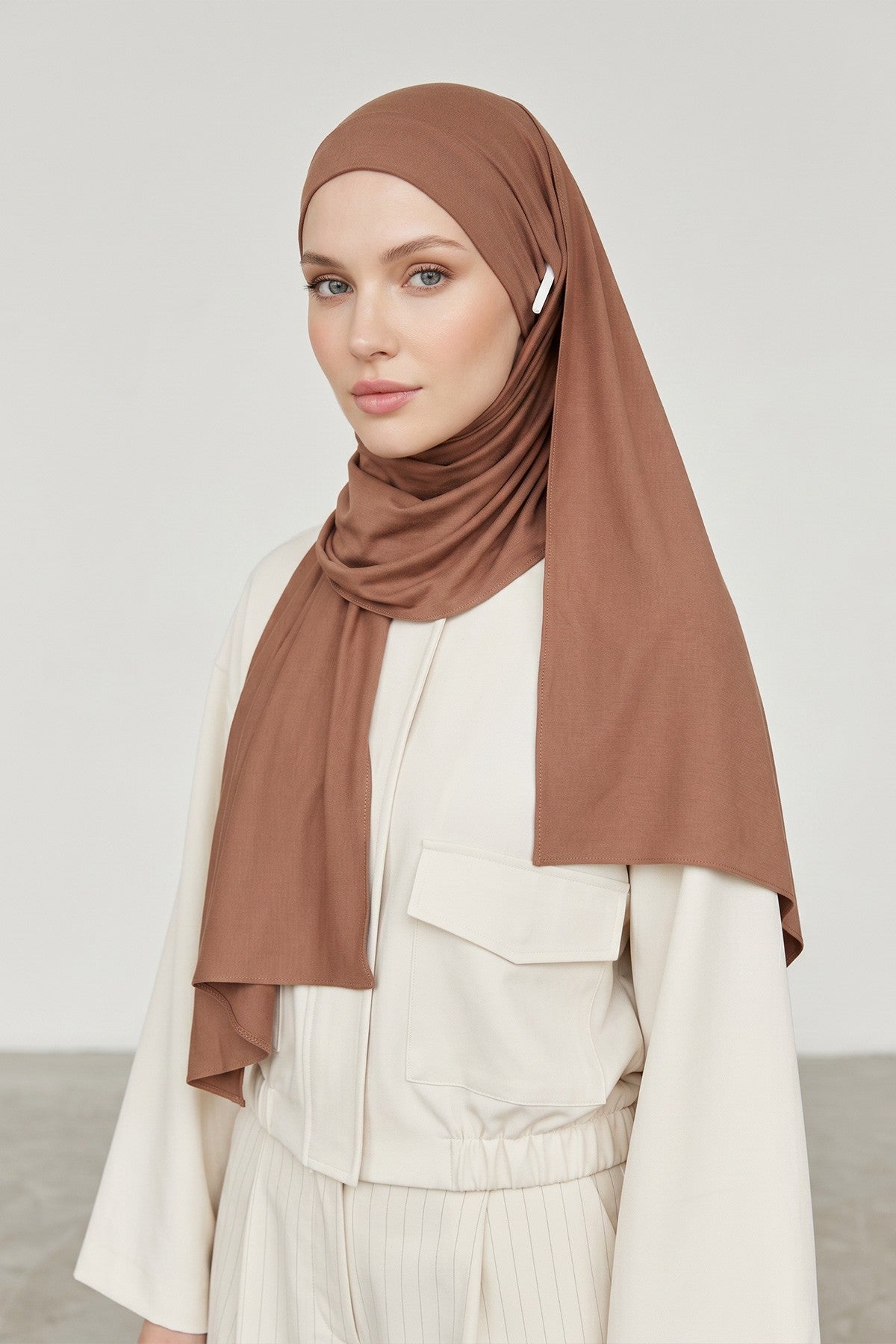 Ready-to-Wear Jersey Hijab with Eyewear & Headphone Openings,PS-94