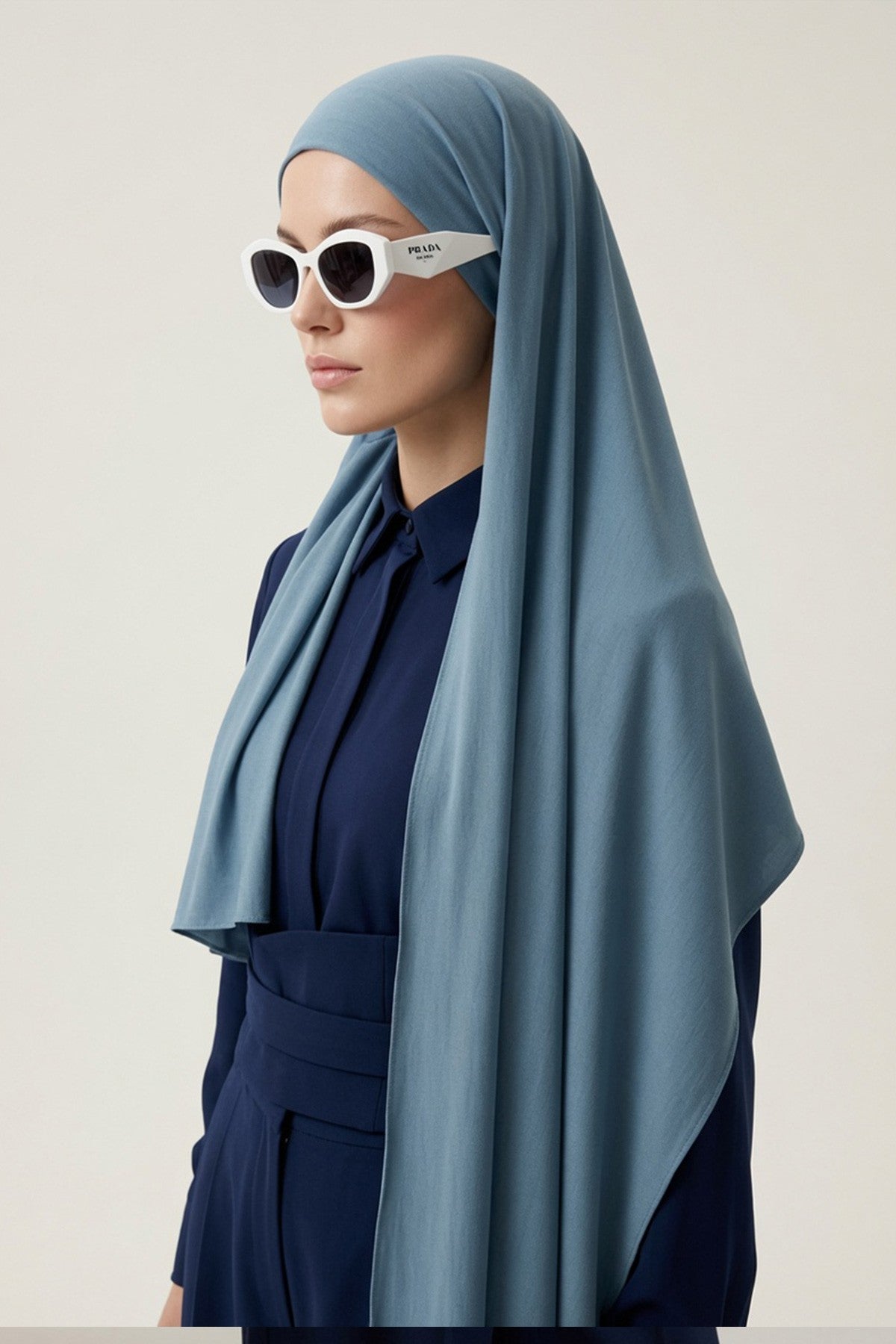 Ready-to-Wear Jersey Hijab with Eyewear & Headphone Openings,PS-94