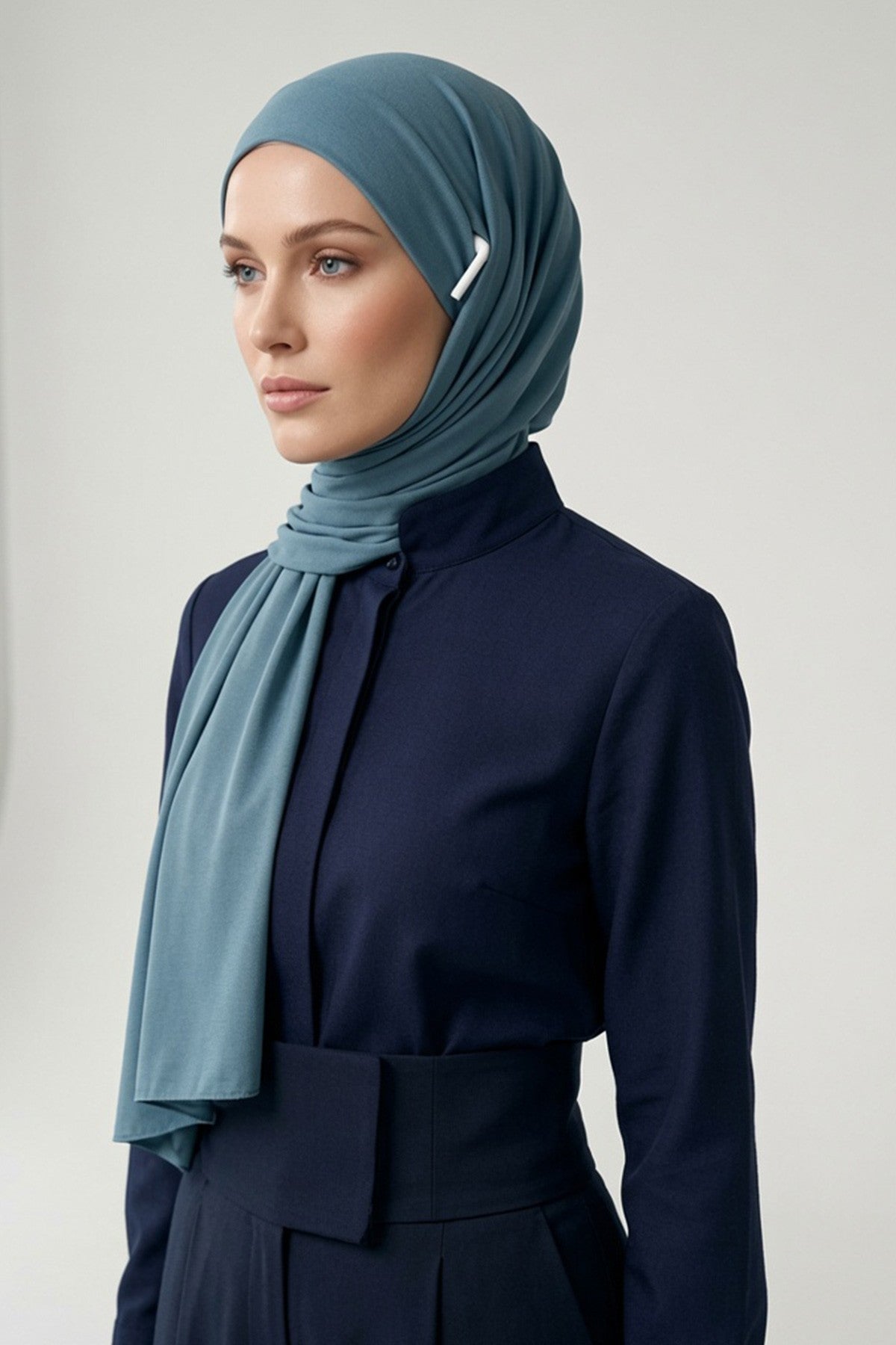 Ready-to-Wear Jersey Hijab with Eyewear & Headphone Openings,PS-94