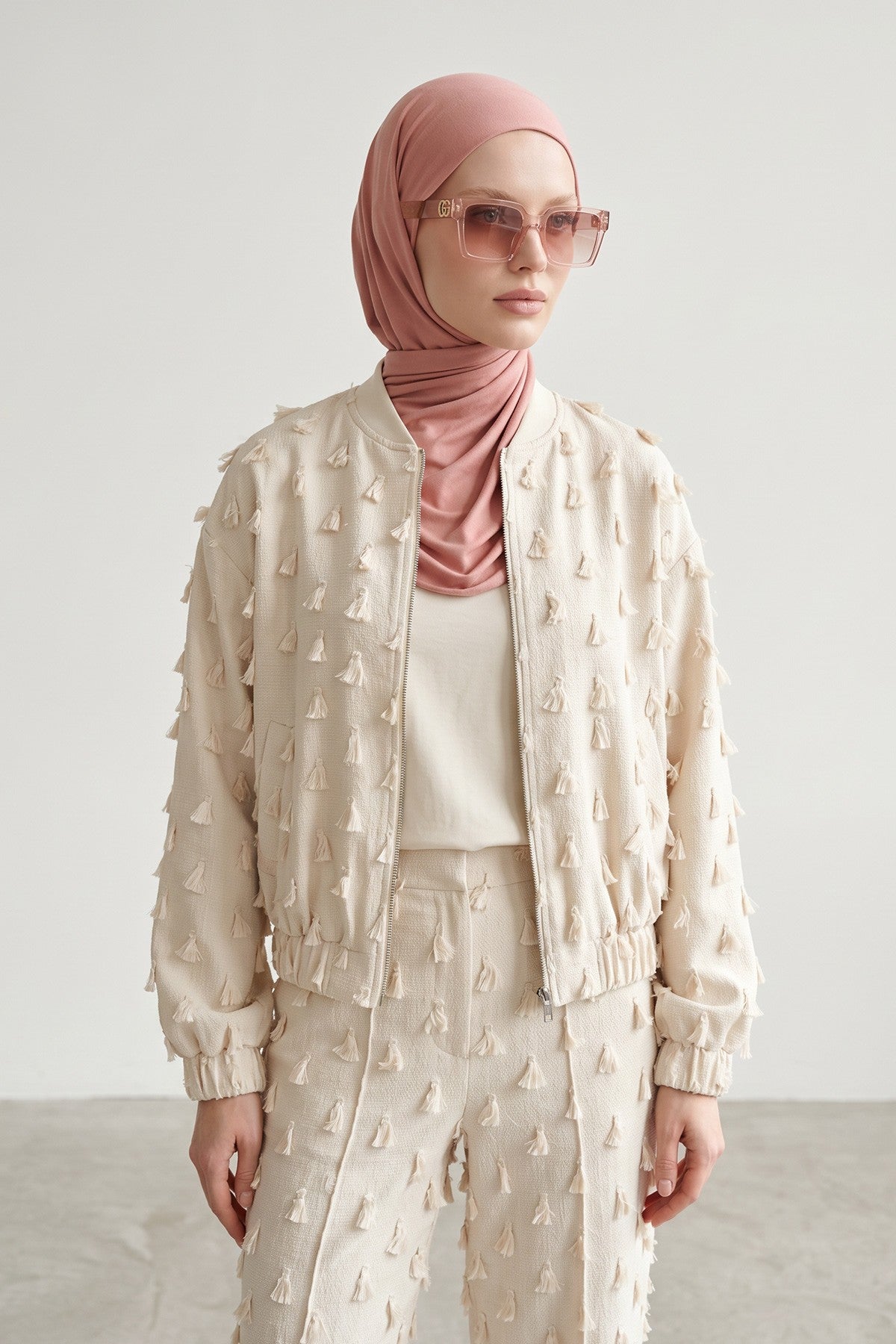 Ready-to-Wear Jersey Hijab with Eyewear & Headphone Openings,PS-94