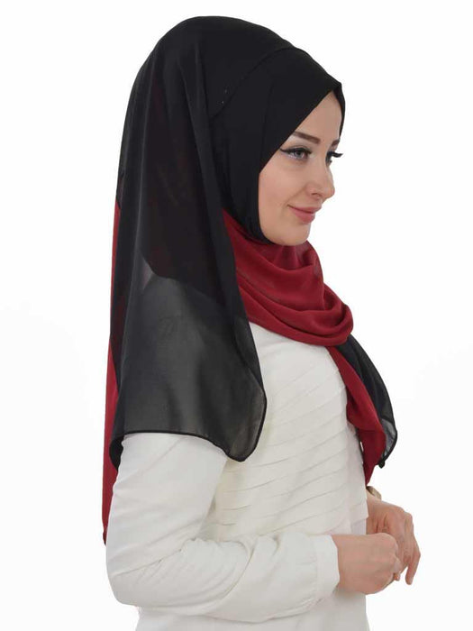 Rectangle Chiffon Shawl for Women Modesty Stylish Turban Cap Head Wrap,CTS-2