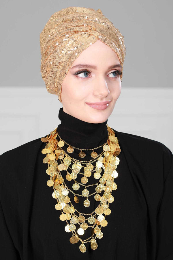Sequined Turban Bonnets