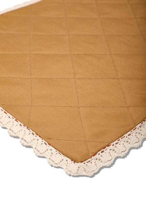 Set of 2 Washable Wipeable Placemats Polyester Table Mats Place mats Easy to Clean for Dining Table Set Kitchen Table,A-1