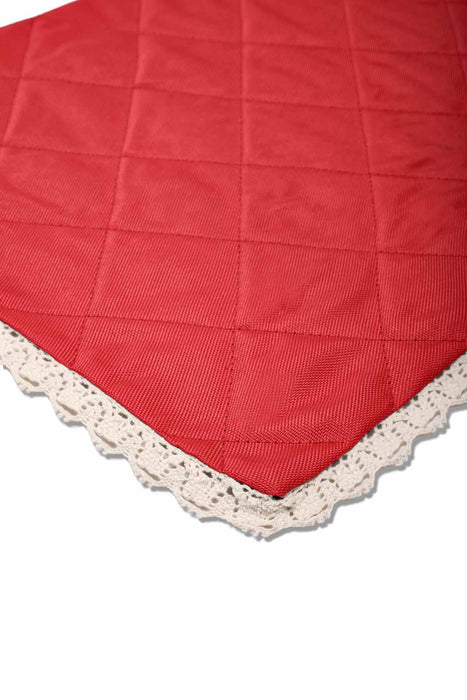 Set of 2 Washable Wipeable Placemats Polyester Table Mats Place mats Easy to Clean for Dining Table Set Kitchen Table,A-1