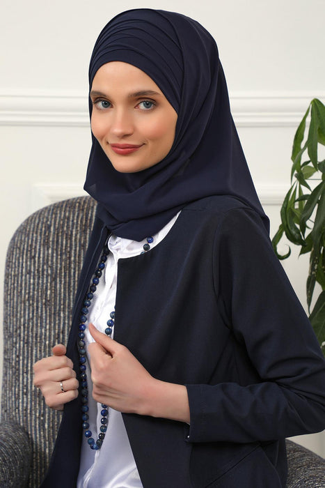 Shawl for Women Chiffon Head Wrap Instant Modesty Turban Cap Instant Scarf,CPS-62