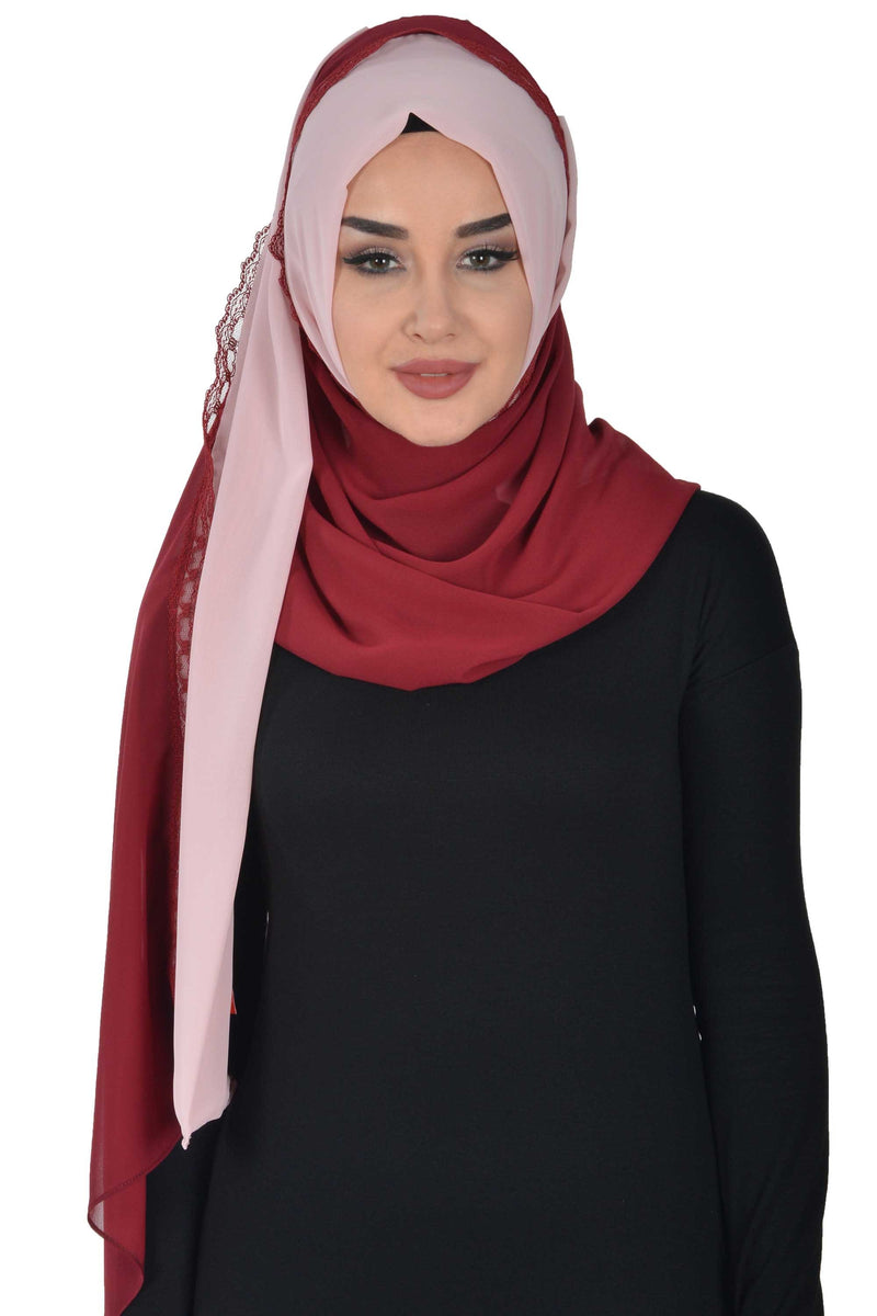 Shawl for Women Chiffon Modesty Instant Turban Cap Hat Head Wrap Ready to Wear Scarf High Quality Chiffon Hijab,PS-23