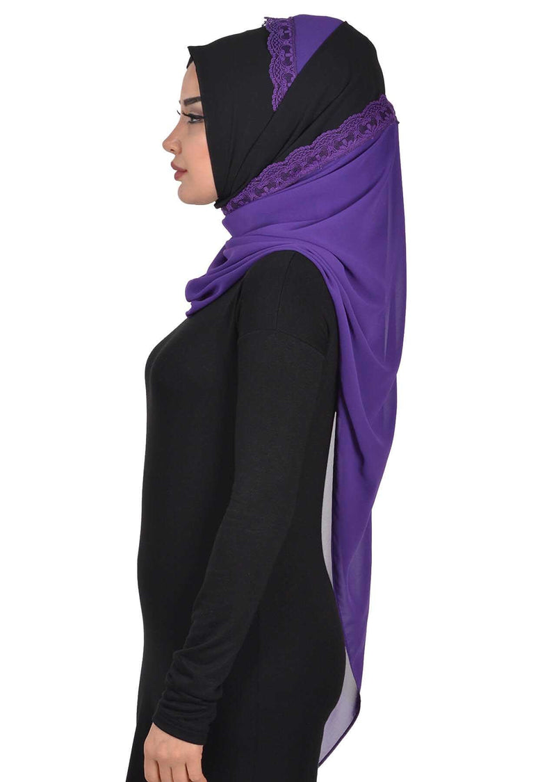 Shawl for Women Chiffon Modesty Instant Turban Cap Hat Head Wrap Ready to Wear Scarf High Quality Chiffon Hijab,PS-23