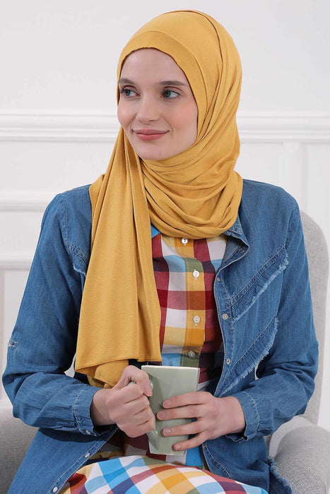Shawl for Women Cotton Modesty Instant Turban Cap Hat Head Wrap Ready to Wear Side Pleated Scarf,PS-17 Fuchsia