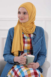 Shawl for Women Cotton Modesty Instant Turban Cap Hat Head Wrap Ready to Wear Side Pleated Scarf,PS-17 Fuchsia