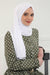 Shawl for Women Cotton Modesty Instant Turban Cap Hat Head Wrap Ready to Wear Side Pleated Scarf,PS-17 White