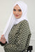 Shawl for Women Cotton Modesty Instant Turban Cap Hat Head Wrap Ready to Wear Side Pleated Scarf,PS-17 White