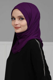 Shawl for Women Cotton Modesty Instant Turban Cap Hat Head Wrap Ready to Wear Side Pleated Scarf,PS-17 Yellow