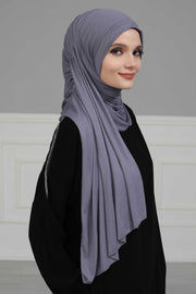 Shawl for Women Cotton Modesty Instant Turban Cap Hat Head Wrap Ready to Wear Side Pleated Scarf,PS-17 Yellow