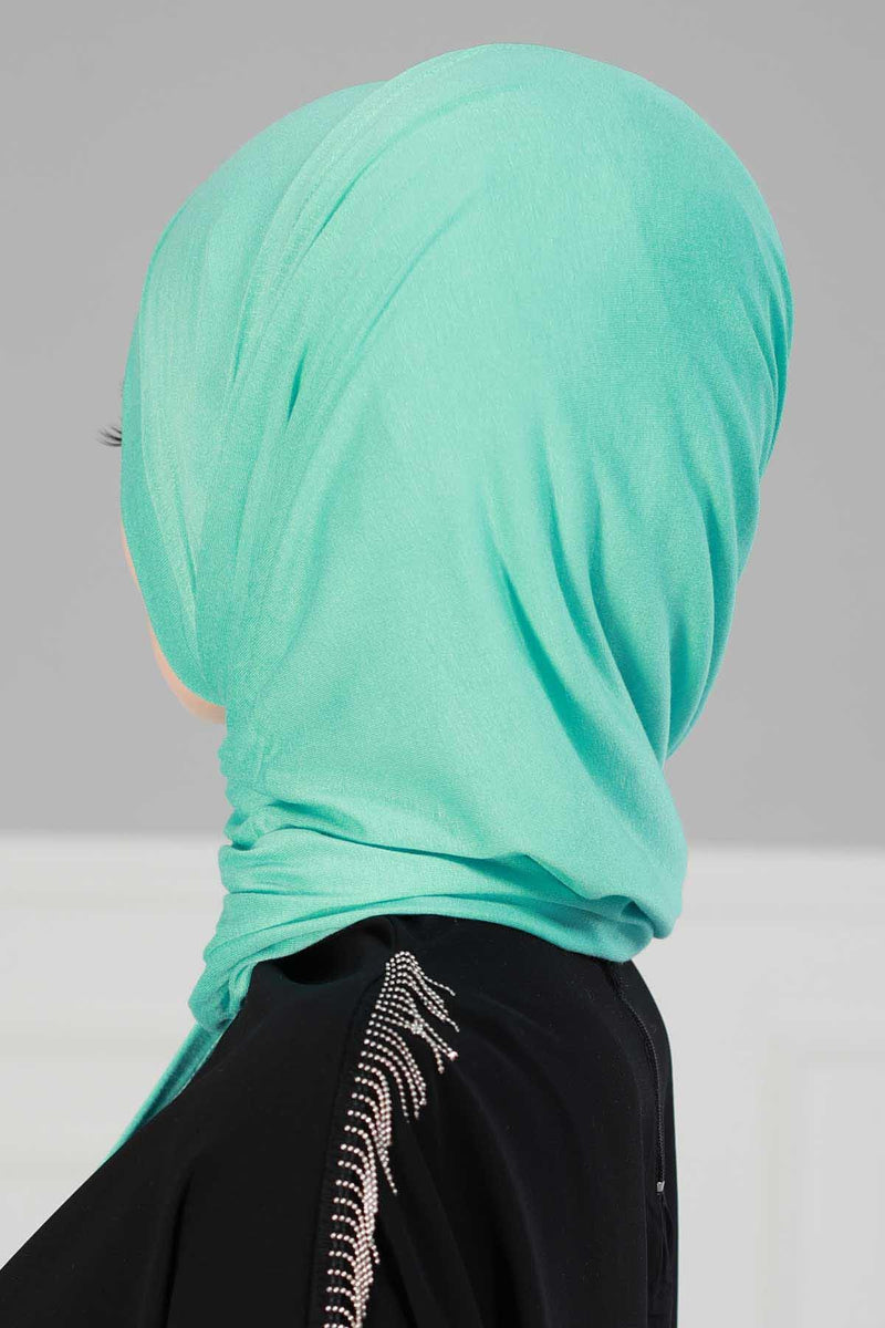 Schal für Frauen Baumwolle Modesty Instant Turban Cap Hat Head Wrap Ready to Wear Side Plissee Schal, PS-17