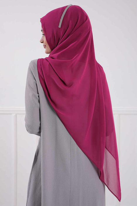 Shawl with Handmade Unique Stone Accessories for Women Chiffon Modesty Instant Turban Cap Hat Head Wrap Stylish Scarf High Quality Elegant Hijab,PS-22