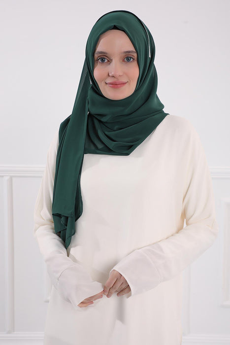 Shawl with Handmade Unique Stone Accessories for Women Chiffon Modesty Instant Turban Cap Hat Head Wrap Stylish Scarf High Quality Elegant Hijab,PS-22