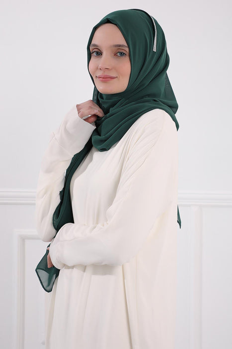 Shawl with Handmade Unique Stone Accessories for Women Chiffon Modesty Instant Turban Cap Hat Head Wrap Stylish Scarf High Quality Elegant Hijab,PS-22