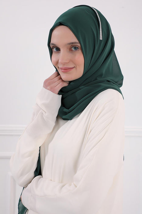 Shawl with Handmade Unique Stone Accessories for Women Chiffon Modesty Instant Turban Cap Hat Head Wrap Stylish Scarf High Quality Elegant Hijab,PS-22