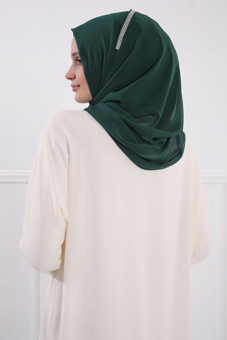 Shawl with Handmade Unique Stone Accessories for Women Chiffon Modesty Instant Turban Cap Hat Head Wrap Stylish Scarf High Quality Elegant Hijab,PS-22