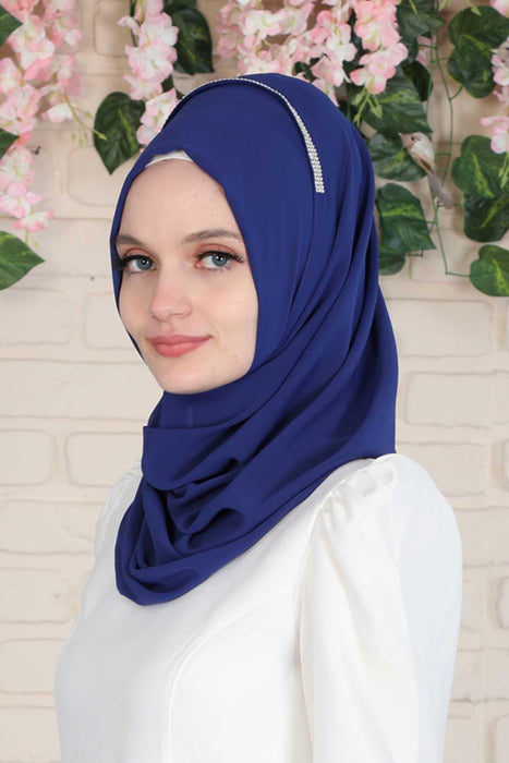 Shawl with Handmade Unique Stone Accessories for Women Chiffon Modesty Instant Turban Cap Hat Head Wrap Stylish Scarf High Quality Elegant Hijab,PS-22