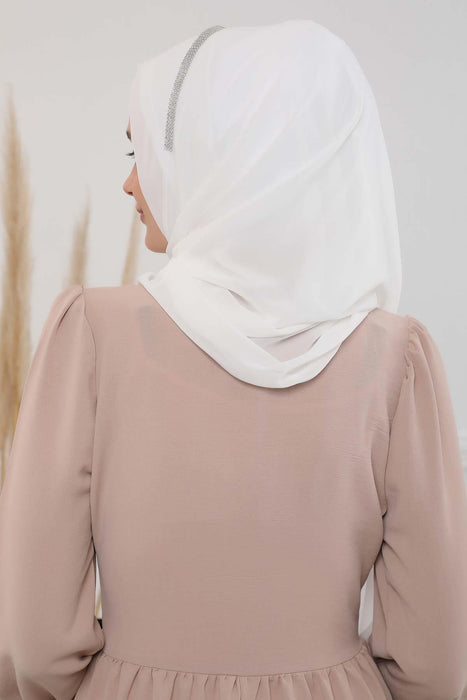 Shawl with Handmade Unique Stone Accessories for Women Chiffon Modesty Instant Turban Cap Hat Head Wrap Stylish Scarf High Quality Elegant Hijab,PS-22