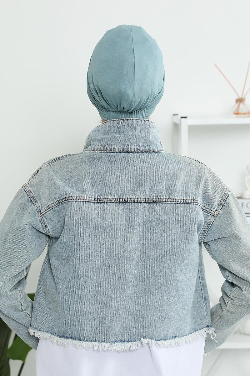 Shirred Elegance Head Turban For Women Fashion Instant Turban Shirred Head Scarf, Plain & Comfortable Stylish Bonnet Cap for Women,B-13