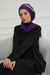 Side Frilled Instant Turban Chiffon Scarf Head Turbans with Unique Accessory For Women Headwear Stylish Elegant Design,HT-100 Purple