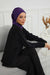 Side Frilled Instant Turban Chiffon Scarf Head Turbans with Unique Accessory For Women Headwear Stylish Elegant Design,HT-100 Purple
