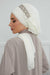 Side Frilled Instant Turban Chiffon Scarf Head Turbans with Unique Accessory For Women Headwear Stylish Elegant Design,HT-100 Ivory